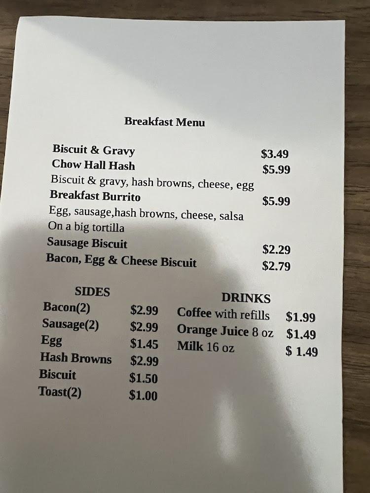 The Chow Hall Menu image 1