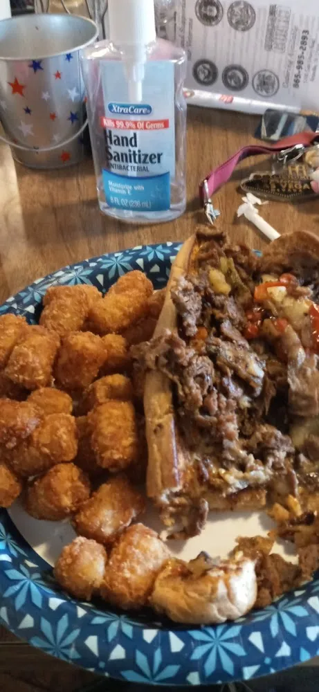 Philly Cheesesteak and Tater Tots